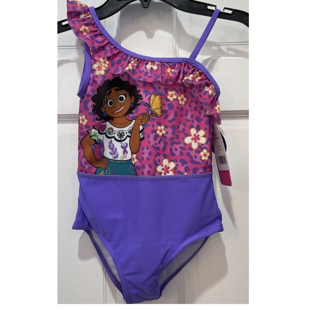 Disney’s Encanto One Piece Purple Bathing Suit Girls Size 5/6 Style# 8313849E0